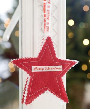Christmas star to sew - Sew a Christmas star decoration: free sewing pattern - Christmas decorations to make - Christmas craft - allaboutyou.com