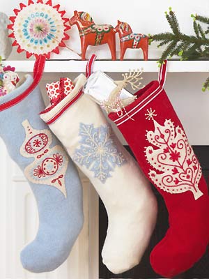 sew embroidered stockings