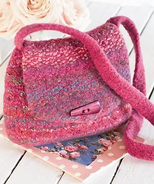 little saddle bag, from Knit and Felt Bags book