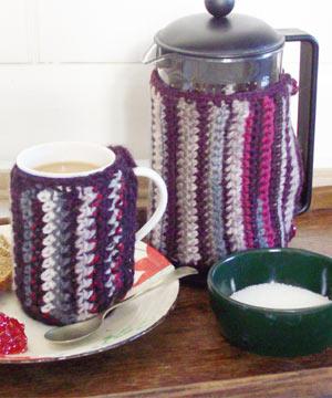 Rowan crochet Rowan coffee cosy